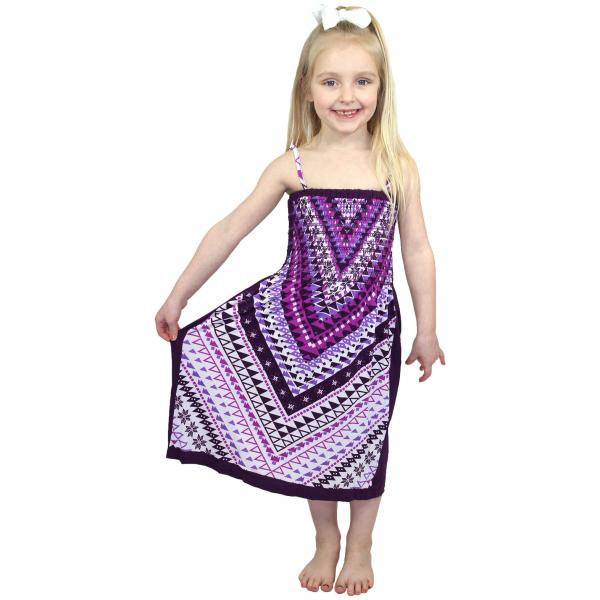 wholesale 2393 - Summer Dresses for Kids #811 Purple - L