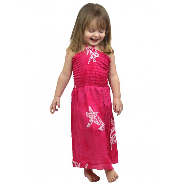 wholesale 2393 - Summer Dresses for Kids #912 Hot Pink - S
