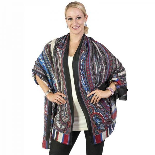 wholesale 1369 - Paisley Shawls 1369 - Black<br>
Paisley Shawl - 