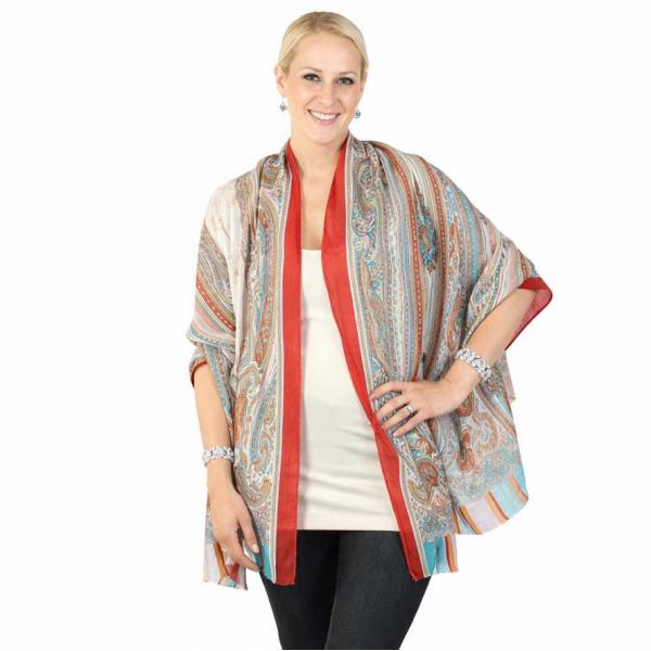 wholesale 1369 - Paisley Shawls 1369 - Red<br>
Paisley Shawl - 