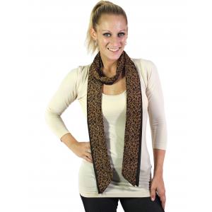 5651 - Skinny Scarf (Set of Two) Leopard - Brown - 