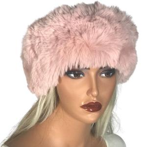 20013 - Faux Fur Headbands Pink Rabbit - 