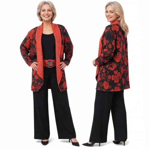 wholesale 2693 - Art Crush Cardigans Prints - Woman Size R1052 - Red/Black<br>
Art Crush Cardigan - 