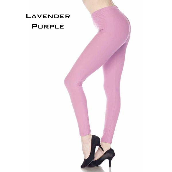 Wholesale 1284 - Leggings (Brushed Fiber Solid Colors) Lavender Purple Brushed Fiber Leggings - Ankle Length Solids - One Size Fits (S-L)