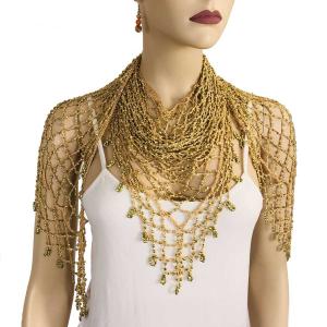 Wholesale 027 - Shanghai Beaded Triangle Gold w/ Gold Beads - 