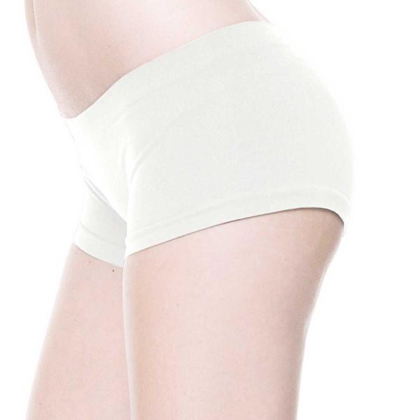 Wholesale 2715 Seamless Activewear Shorts  Boyshorts White (One Size) - One Size Fits All