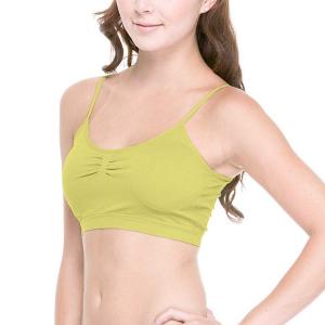 Wholesale 2717 Seamless Bras and Tube Tops Seamless Adjustable Strap Bra (Yellow) - One Size Fits Most