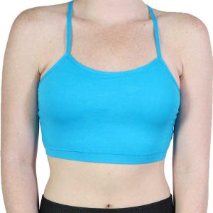 2717 Seamless Bras and Tube Tops Seamless Sports Bra with Fishnet Back (Turquoise) - One Size Fits Most