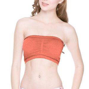 Wholesale  Seamless Tube Top w/removable pads (Red Coral) - One Size Fits Most