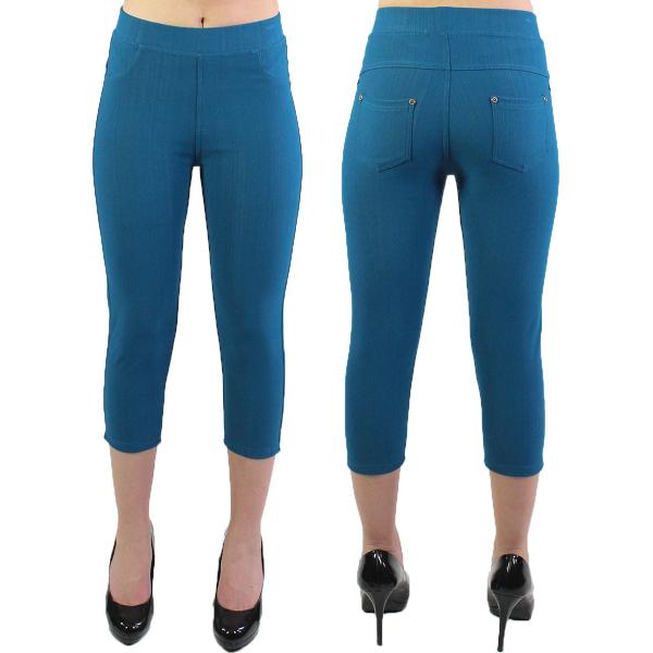 Wholesale Denim Leggings Capri Length w/ Back Pockets J04