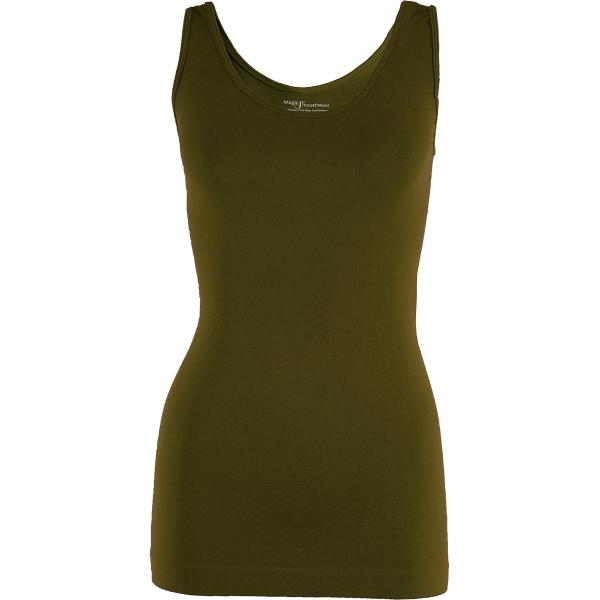 2819 - Magic SmoothWear Tanks and Sleeveless Tops Olive Tank - Slimming One Size Fits Most 