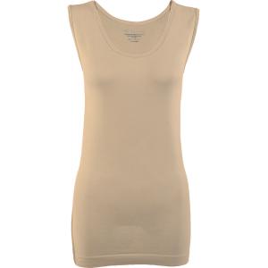 2819 - Magic SmoothWear Tanks and Sleeveless Tops Beige - Slimming One Size Fits Most
