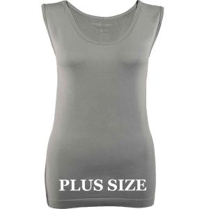 2819 - Magic SmoothWear Tanks and Sleeveless Tops Silver Plus  - Slimming Plus Size Fits (L-2X) 