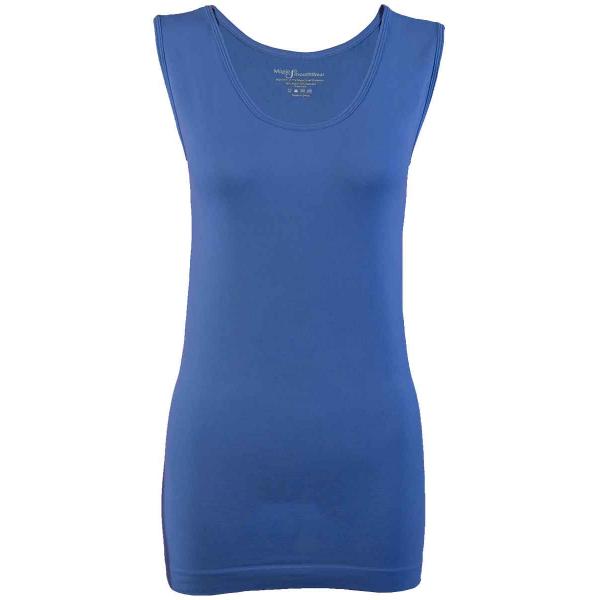 2819 - Magic SmoothWear Tanks and Sleeveless Tops Blue Sleeveless - Slimming One Size Fits Most