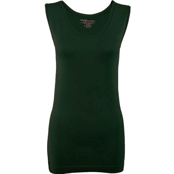 wholesale 2819 - Magic SmoothWear Tanks and Sleeveless Tops Dark Hunter Green - Slimming One Size Fits Most