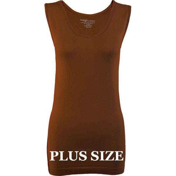 wholesale 2819 - Magic SmoothWear Tanks and Sleeveless Tops Chestnut Plus - Slimming Plus Size Fits (L-2X) 