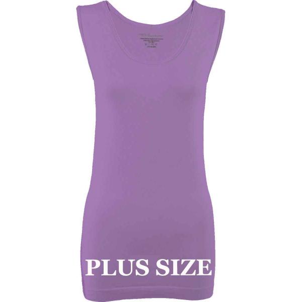 2819 - Magic SmoothWear Tanks and Sleeveless Tops Violet Sleeveless Plus - Slimming Plus Size Fits (L-2X) 
