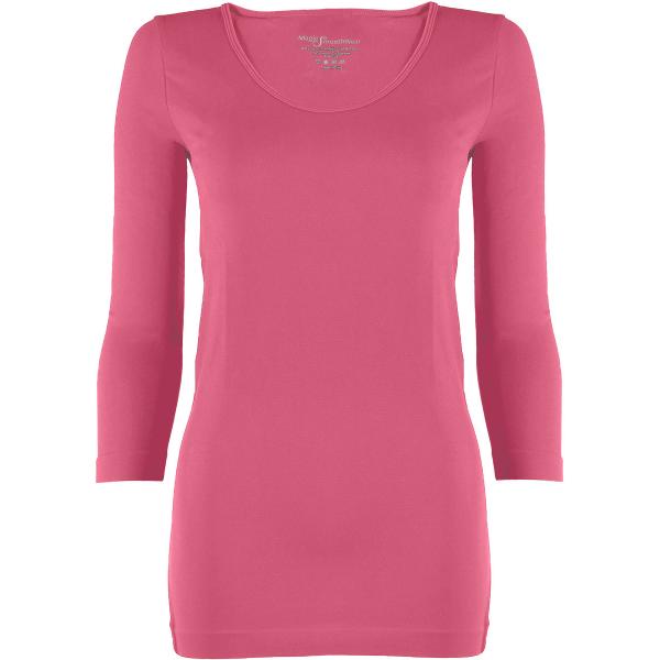 2820 - Magic SmoothWear 3/4 & Long Sleeve Pink Three Quarter Sleeve - One Size Fits (S-XL) TQ