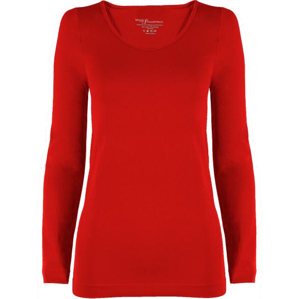2820 - Magic SmoothWear 3/4 & Long Sleeve Red - One Size Fits (S-XL) Long Sleeve