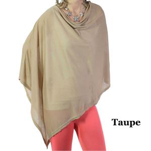 2869 - Jersey Knit Poncho Taupe - 