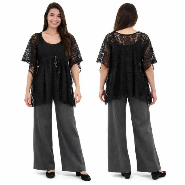 wholesale 8091 - Crochet Poncho 8091 - Black<br>
Crochet Poncho - 