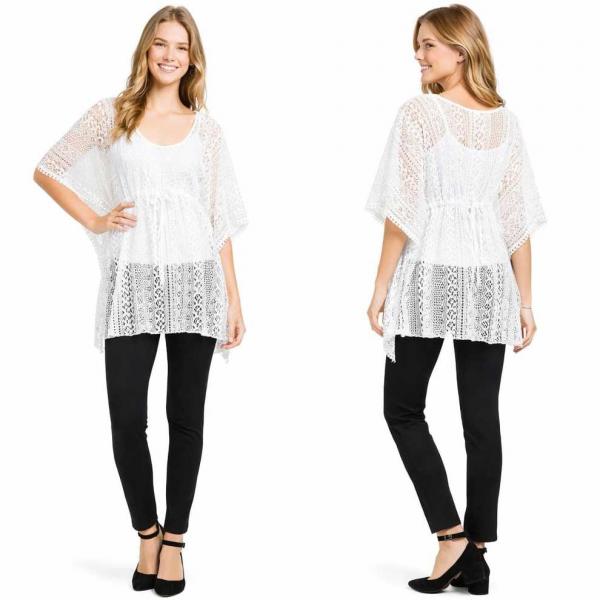 wholesale 8091 - Crochet Poncho 8091 - Ivory<br>
Crochet Poncho - 