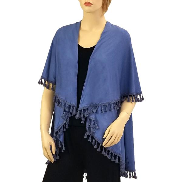 Wholesale 511 - Tasseled Vests Blue (MB) - One Size Fits Most