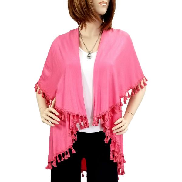 Wholesale 511 - Tasseled Vests Pink - One Size Fits Most