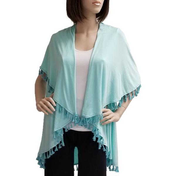 Wholesale 9771 - Tassel Kimonos Spearmint - One Size Fits Most
