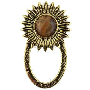 2895 - Magnetic Eyeglass Holder Brooch Sun - Bronze MB - 