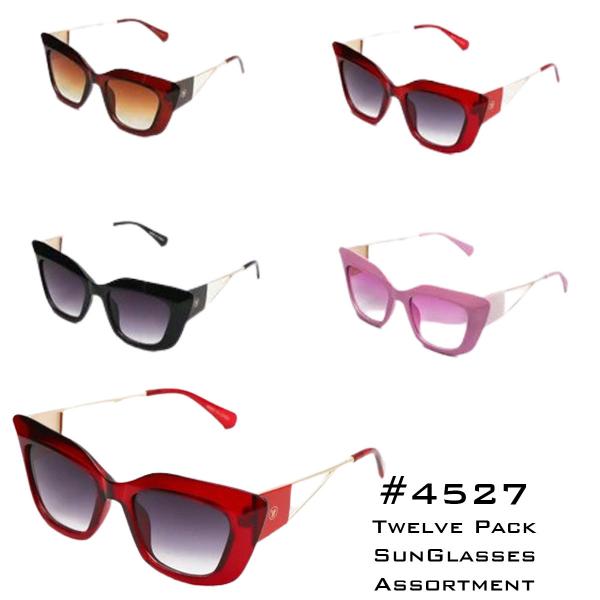 wholesale Sunglasses and Reading Glasses Sunglasses #4527 Twelve Pack - 