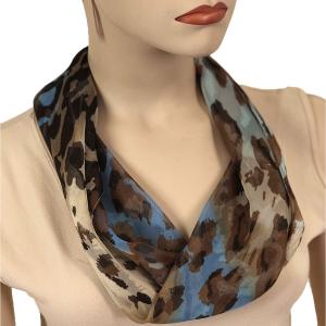 2901 - Magnetic Clasp Silky Dress Scarves 701BR<br>Animal Print 2<br>Silky Dress Scarves with Magnetic Clasp 2901 - 