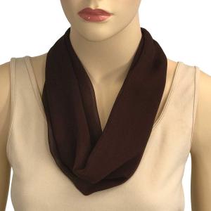 2901 - Magnetic Clasp Silky Dress Scarves SDB - Solid Dark Brown<br>
Magnetic Clasp Silky Dress Scarf - 