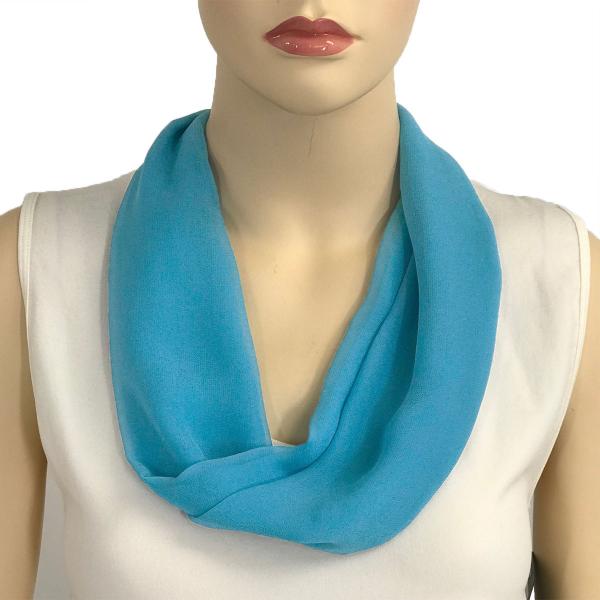 2901 - Magnetic Clasp Silky Dress Scarves STQ - Solid Turquoise<br>
Magnetic Clasp Silky Dress Scarf - 