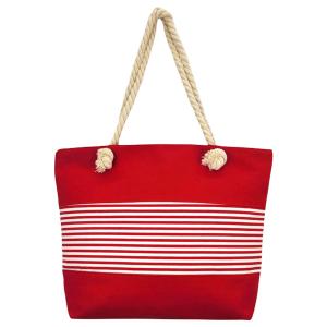Wholesale  2065 - Red Stripes<br>
Summer Tote Bag
 - 