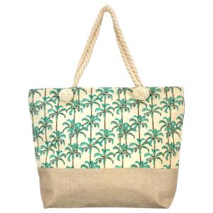 2917 - Rope Handle Tote Bags 2067 - Palm Tree<br>
Summer Tote Bag
 - 