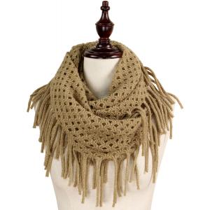 Infinity Scarves - Lurex Mix Knit 9137 Taupe - 
