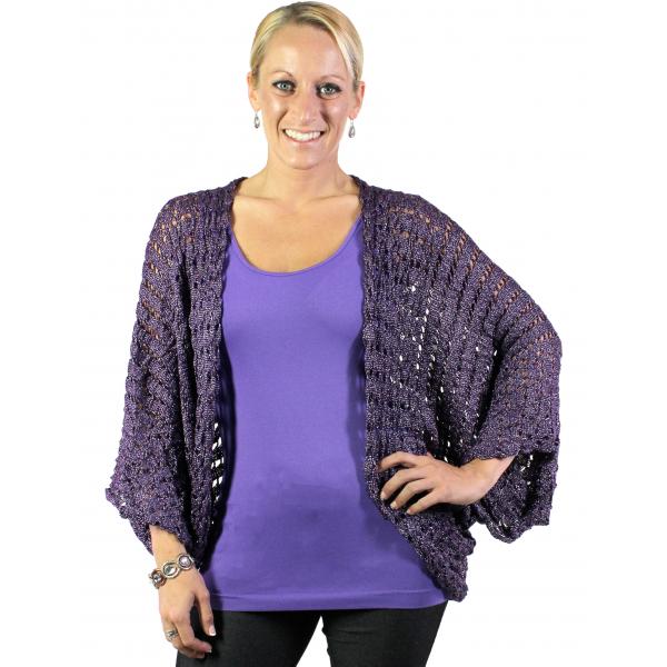 Wholesale Shrugs - Crochet 8891/PYX Crochet PYX - Purple - 