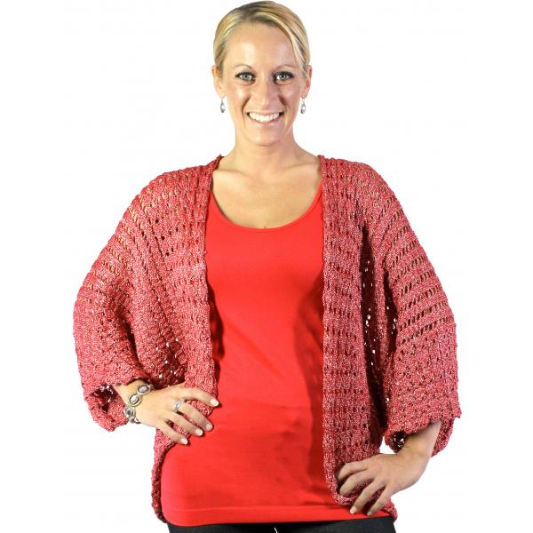 Wholesale Shrugs - Crochet 8891/PYX Crochet PYX - Red - 
