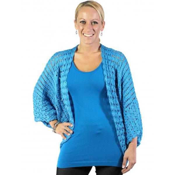 Wholesale Shrugs - Crochet 8891/PYX Crochet PYX - Turquoise - 