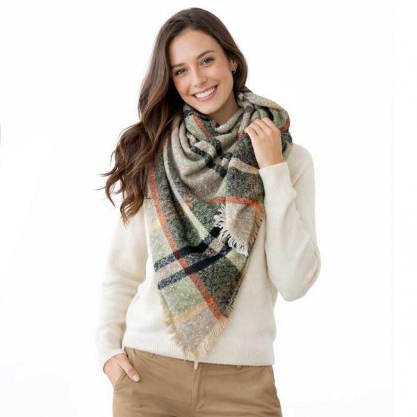 wholesale 2991 - Blanket Style Squares 4009 - Taupe Multi<br>
Blanket Square - One Size Fits All