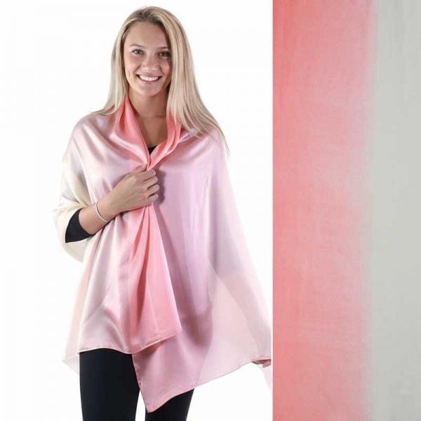 wholesale 2995 - Boutique Charmeuse Shawls #19 Ombre Peach-Beige - 