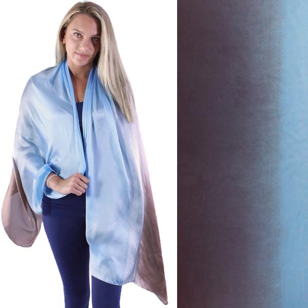 2995 - Boutique Charmeuse Shawls #42 Ombre Light Blue-Brown - 