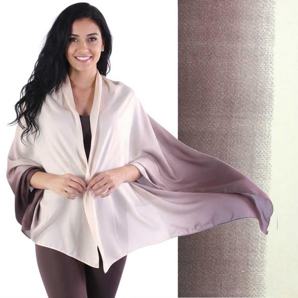 wholesale 2995 - Boutique Charmeuse Shawls #46 Ombre Beige-Chocolate - 