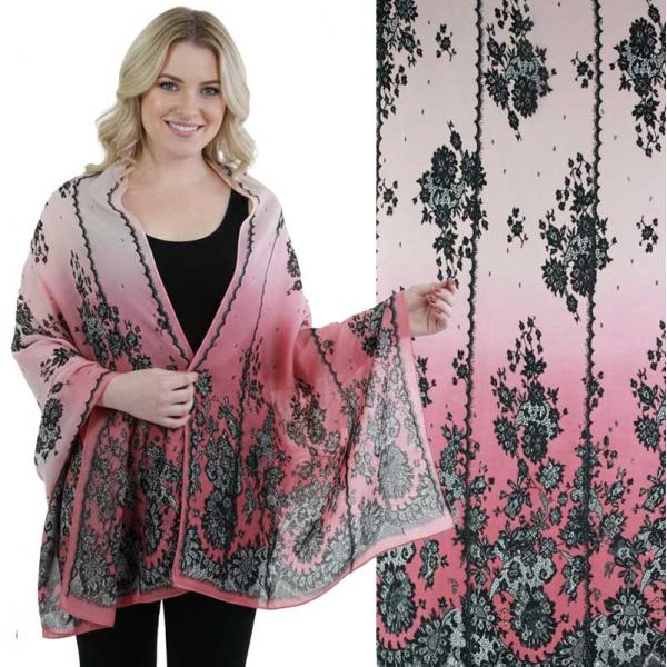 wholesale 2995 - Boutique Charmeuse Shawls #50 Victorian Raspberry - 