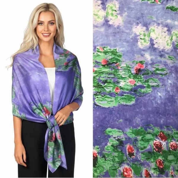 wholesale 2995 - Boutique Charmeuse Shawls #58 Water Lilles - 