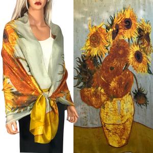 2995 - Boutique Charmeuse Shawls #56 Sunflowers<br>
Boutique Charmeuse Shawl - 
