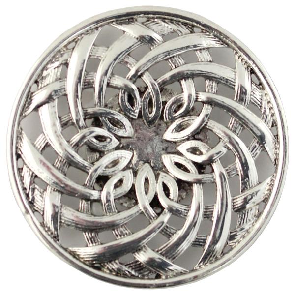 wholesale 2997 - Artful Design Magnetic Brooches 540 Silver Basket Weave   - 1.75