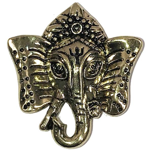2997 - Artful Design Magnetic Brooches 531 Bronze Ganesha Elephant - 1.75