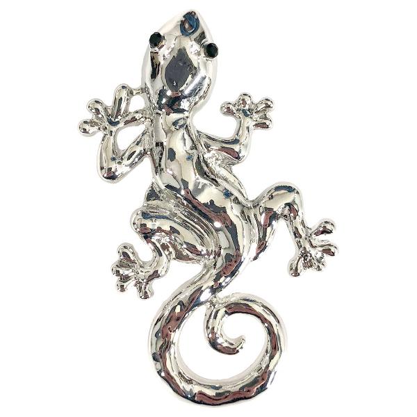 2997 - Artful Design Magnetic Brooches 560 Silver Gecko - 2.5